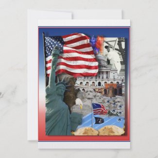 USA American Symbols invitation