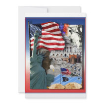 USA American Symbols Personalized Announcement