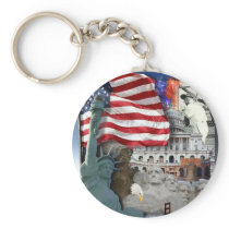 USA  American Symbols Key Chain