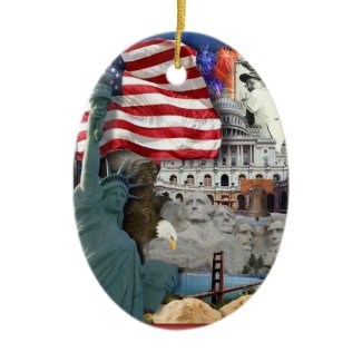 USA American Symbols ornament