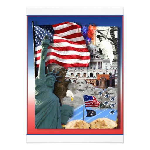 USA American Symbols Personalized Announcement