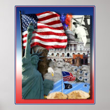 USA American Symbols Print