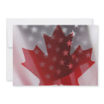 USA and Canada flags invitation