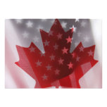 USA and Canada flags invitation