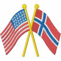 Usa and Norway Embroidered Shirt