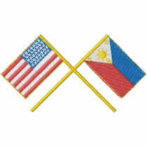 Usa and Phillipines embroidered shirts