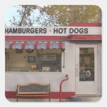 USA, Arizona, Bisbee: Shady Dell Motel, All 2 Square Stickers