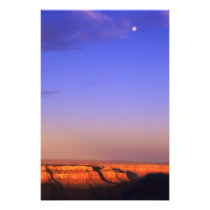 USA, Arizona, Grand Canyon NP. Moon in sky as