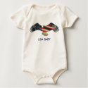 USA Baby with Bald Eagle flag fade t-shirts