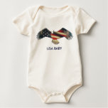 USA Baby with Bald Eagle flag fade t-shirts