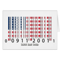 USA Barcode Flag cards