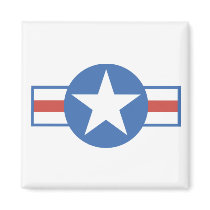 USA-Big Blue Star Red Stripe magnets