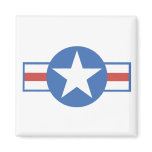 USA-Big Blue Star Red Stripe magnets
