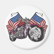 USA Biker Refrigerator Magnet