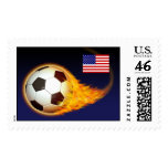 USA Blazing Football postage
