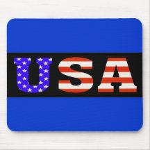 USA Blk 11x3 Mousepad