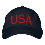 USA Blue Embroidered Hat - Customized embroidered hats