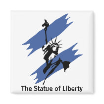 USA-Blue Splash Statue of Liberty magnets