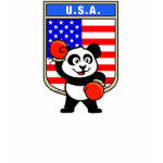 This darling little panda bear is too cute! Panda is wearing boxing gloves and he's ready for a match! This adorable design is perfect for boxers and boxing fans. Support the American Boxing team with this cute boxing panda shirt!