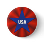 USA Bunting Ribbon Star Button