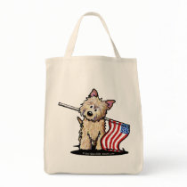 USA Cairn Terrier Grocery Tote bags
