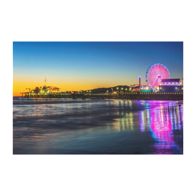 USA, California, Los Angeles, Santa Monica Pier Stretched Canvas Prints USA, California, Los Angeles, Santa Monica Pier Stretched Canvas Prints
