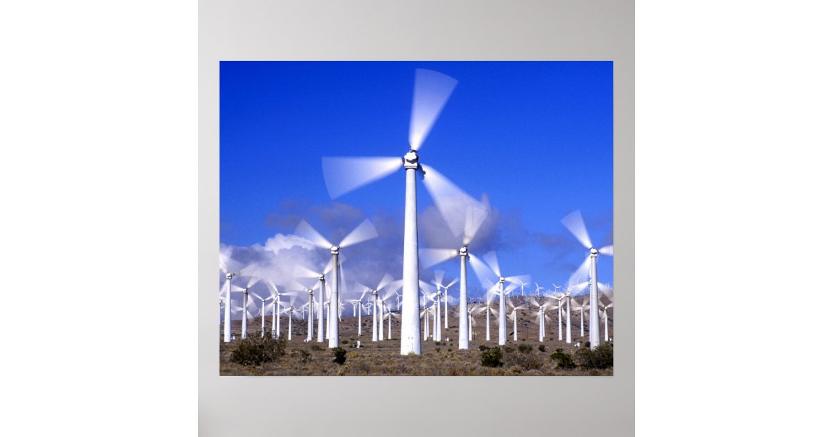 USA, California, Mojave. View of a wind turbine Poster Zazzle