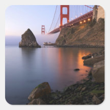 USA, California, San Francisco. Golden Gate Square Stickers