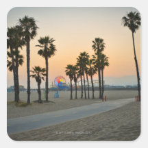 USA, California, Santa Monica Pier at sunset Stickers