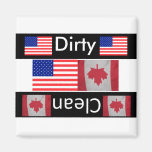 USA Canada flag clean dirty dishwasher magnet magnets