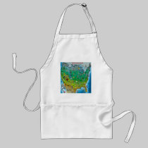 USA Cartoon Map aprons