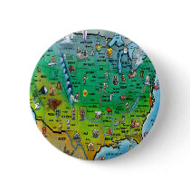 USA Cartoon Map buttons
