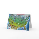 USA Cartoon Map cards by FunGraphix USA Cartoon Map cards
