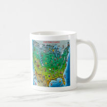 USA Cartoon Map mugs