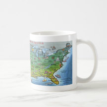 USA Cartoon Map Mugs