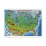 USA Cartoon Map Postcards