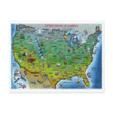 USA Cartoon Map postcards by FunGraphix USA Cartoon Map postcards