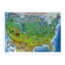 USA Cartoon Map Postcards