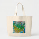 USA Cartoon Map Tote Bags