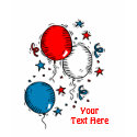 USA-Celebrate Red White Blue Balloons t-shirts by redwhiteandblue USA-Celebrate Red White Blue Balloons t-shirts