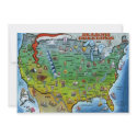 USA Christmas Map invitations