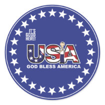 USA Circle Star Sticker by itsgoodhere USA Circle Star Sticker