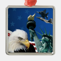 USA COLLAGE ORNAMENTS
