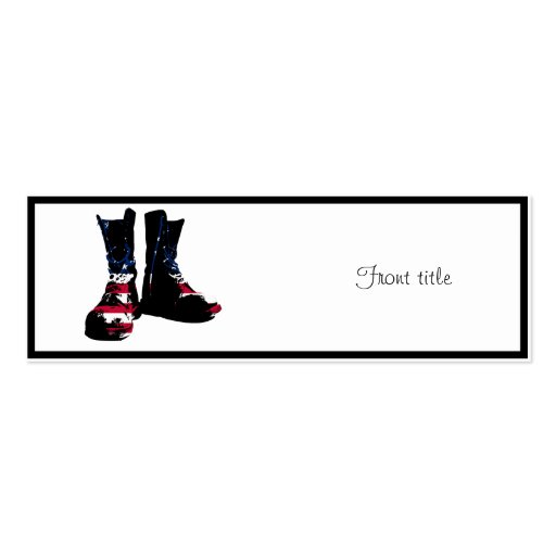 USA Combat Boots Business Cards (front side)