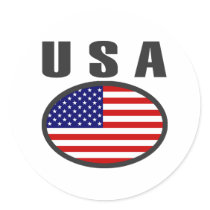 Usa cool flag design! round sticker
