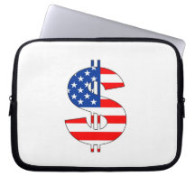 usa dollar symbol money sign computer sleeve