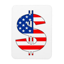 usa dollar symbol money sign flexible magnet