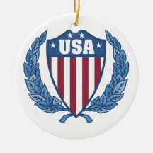USA Emblem Christmas Ornaments