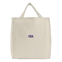 USA Embroidered Tote Bag embroidered bags