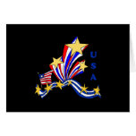 USA Fireworks Greeting Card